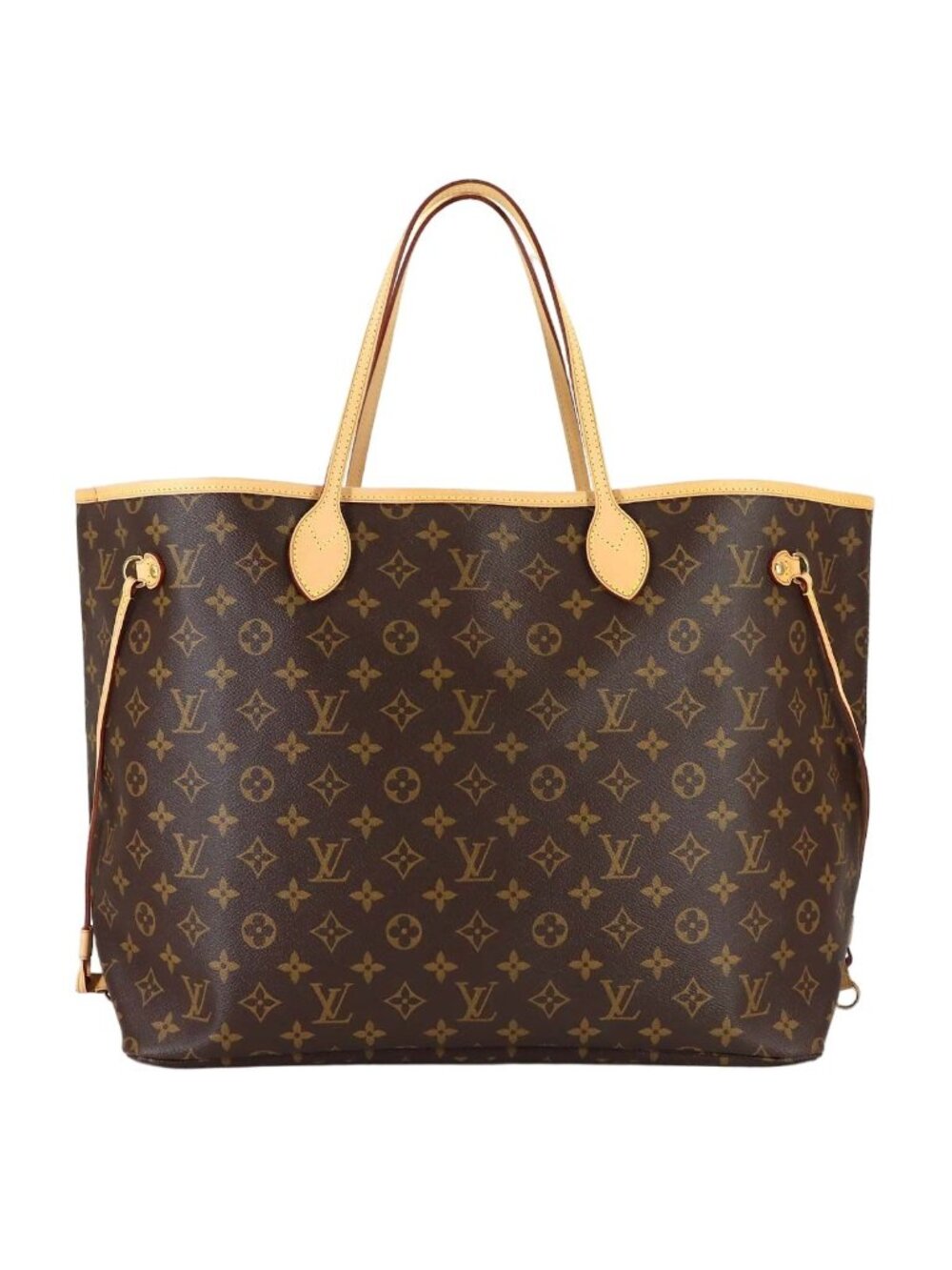 Louis Vuitton Monogram Neverfull GM Tote Brown Gold